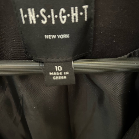 INSIGHT NEW YORK -double-breasted long Blazer Size:10 Color:Black - Picture 3 of 7